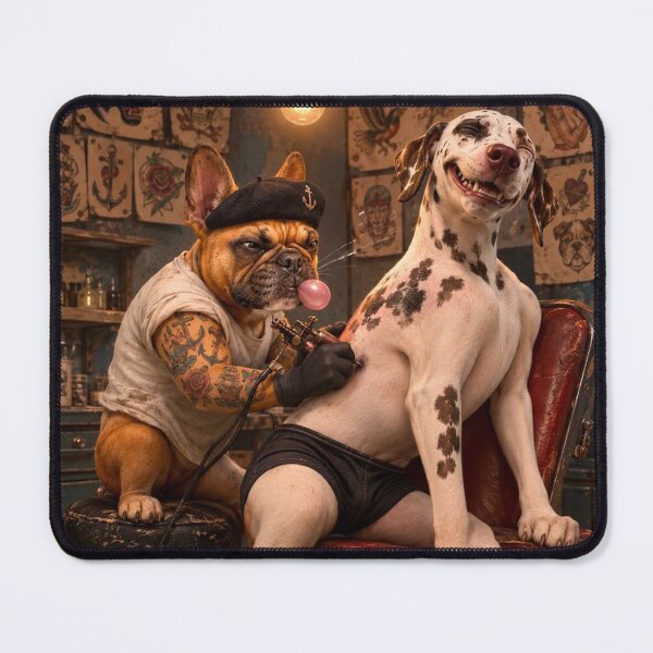 Item preview, Frenchie tattoos a Dalmatian  designed and sold by SmARTNiki.