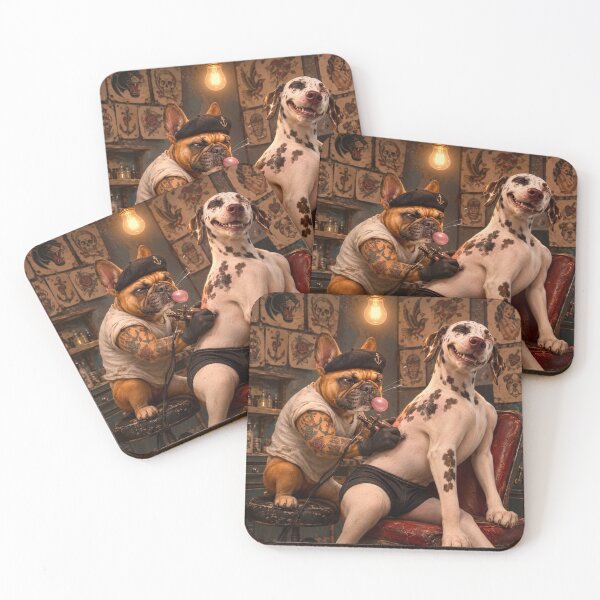 Item preview, Frenchie tattoos a Dalmatian  designed and sold by SmARTNiki.