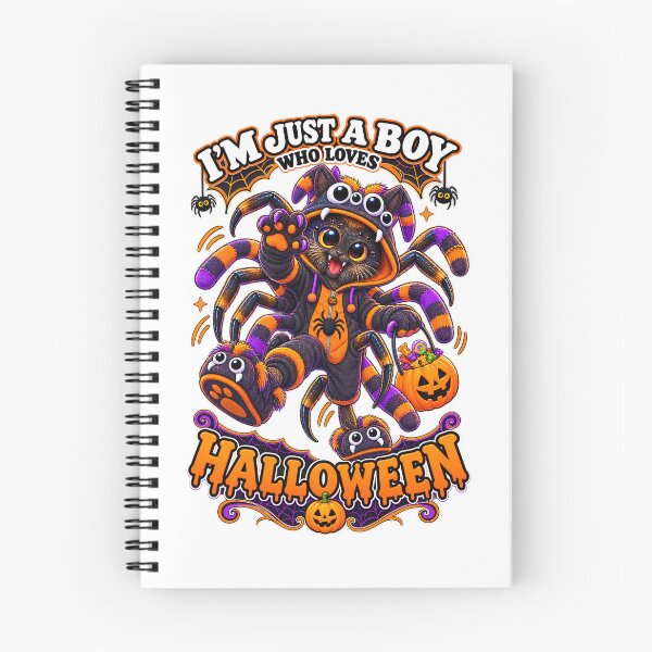 Item preview, ⭐ CRYPT OR TREAT COLLECTION - SPIDERCAT IN SPIDER COSTUME - HOODED SPIDER ONESIES - BOY designed and sold by WheelieGdArt.