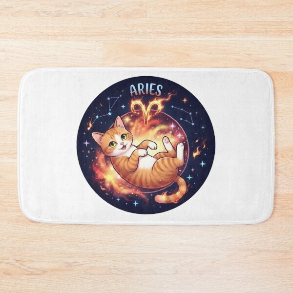 Item preview, Cute Aries Cat Galaxy Space Zodiac Sign designed and sold by PetalsPaws.