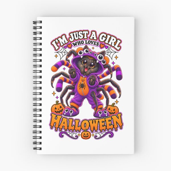 Item preview, ⭐ CRYPT OR TREAT COLLECTION - SPIDERCAT IN SPIDER COSTUME - HOODED SPIDER ONESIES - GIRL designed and sold by WheelieGdArt.