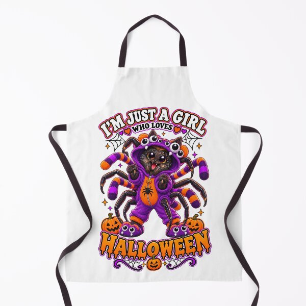Item preview, ⭐ CRYPT OR TREAT COLLECTION - SPIDERCAT IN SPIDER COSTUME - HOODED SPIDER ONESIES - GIRL designed and sold by WheelieGdArt.