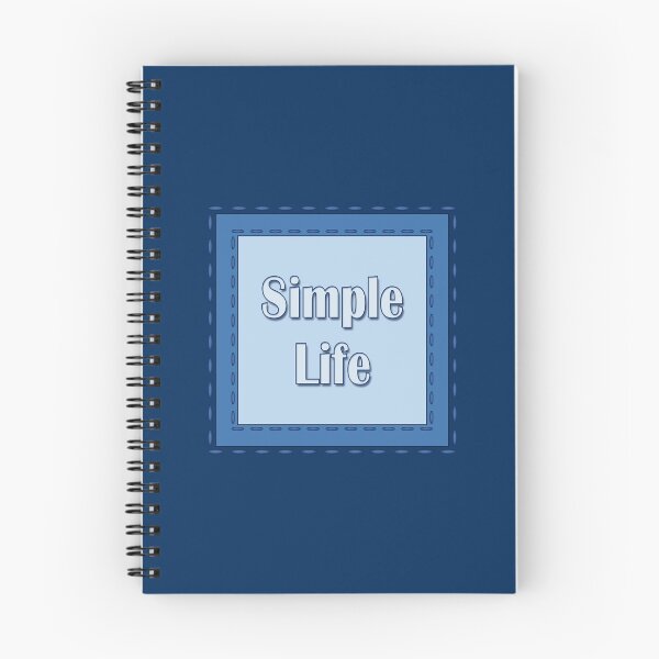 Item preview, The inscription "Simple life" in simulated textile frames of blue color shades designed and sold by Cherevan.