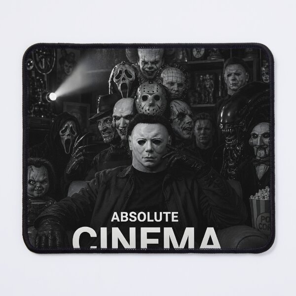 Item preview, Absolute Cinema Icons Horror Movie Night Legendary Killers Black and White Art designed and sold by LoomisDreams.
