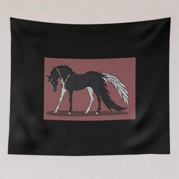 Item preview, Elegant Black and White Horse Art designed and sold by Catsi-Nook-Art.