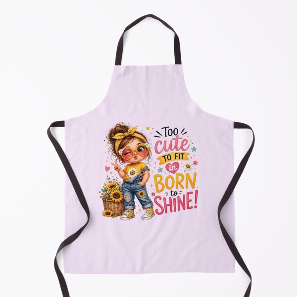 Item preview, Too Cute To Fit In Born To Shine - Sweet Toddler Girl Sunflower Art designed and sold by FrescoDesign.