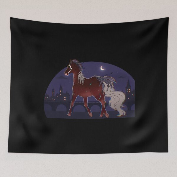 Item preview, Mystical Horse Night Scene designed and sold by Catsi-Nook-Art.