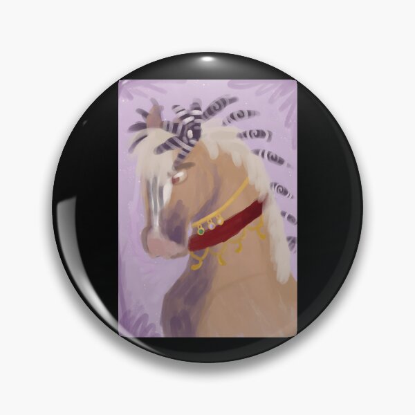 Item preview, Whimsical Horse with Spiraled Mane and Accessories designed and sold by Catsi-Nook-Art.