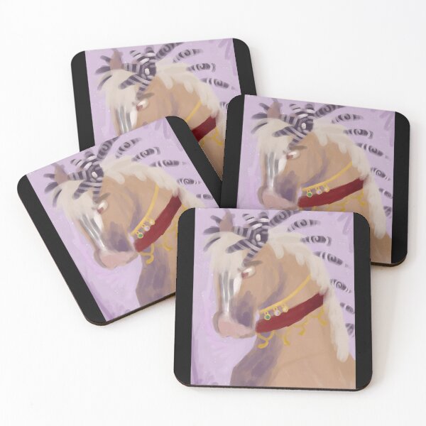 Item preview, Whimsical Horse with Spiraled Mane and Accessories designed and sold by Catsi-Nook-Art.