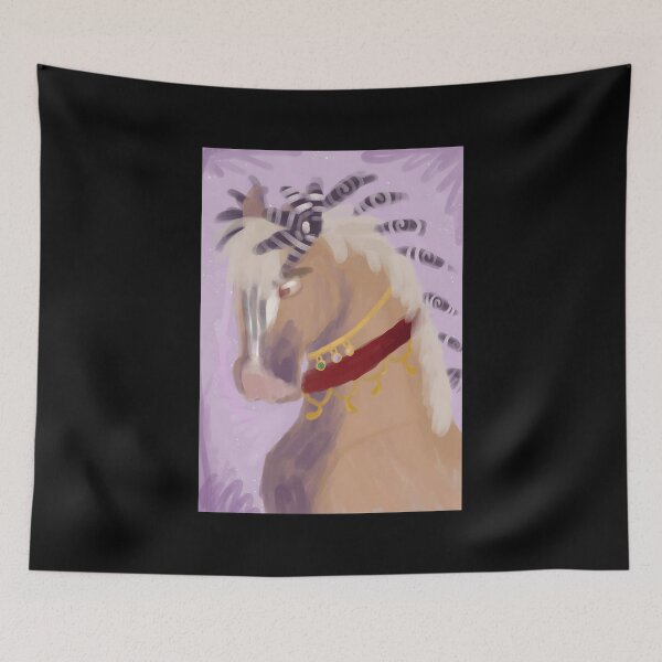 Item preview, Whimsical Horse with Spiraled Mane and Accessories designed and sold by Catsi-Nook-Art.