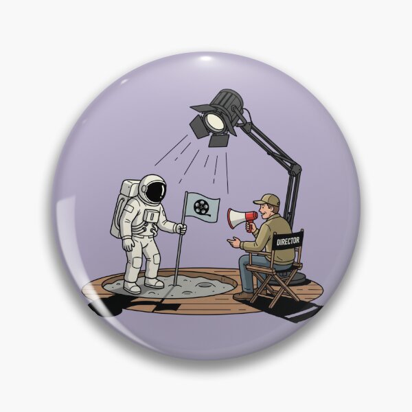 Item preview, Fake Moon Landing Film Director Movie Set Conspiracy Space Humor Pop Art designed and sold by Rare By Hero.
