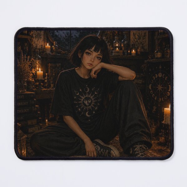 Item preview, Witchcore Girl in a Dark Magic Apothecary designed and sold by litleelseart.