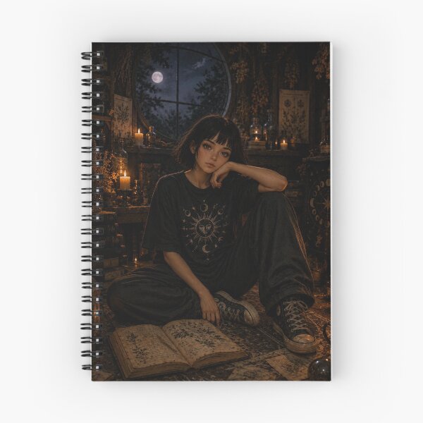 Item preview, Witchcore Girl in a Dark Magic Apothecary designed and sold by litleelseart.