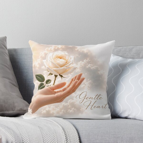 Item preview, Gentle Heart – White Rose in the Clouds designed and sold by DansCreations42.