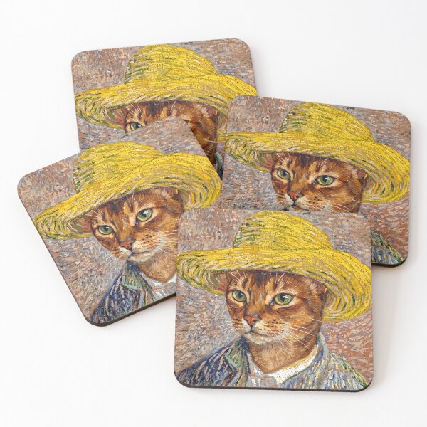 Item preview, Vincent Cat Gogh - Van Gogh Self-Portrait Parody designed and sold by TheCatIsOnMyLap.