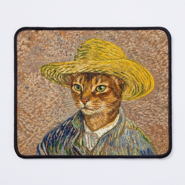 Item preview, Vincent Cat Gogh - Van Gogh Self-Portrait Parody designed and sold by TheCatIsOnMyLap.
