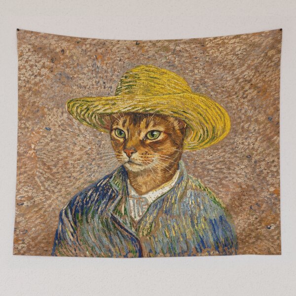 Item preview, Vincent Cat Gogh - Van Gogh Self-Portrait Parody designed and sold by TheCatIsOnMyLap.