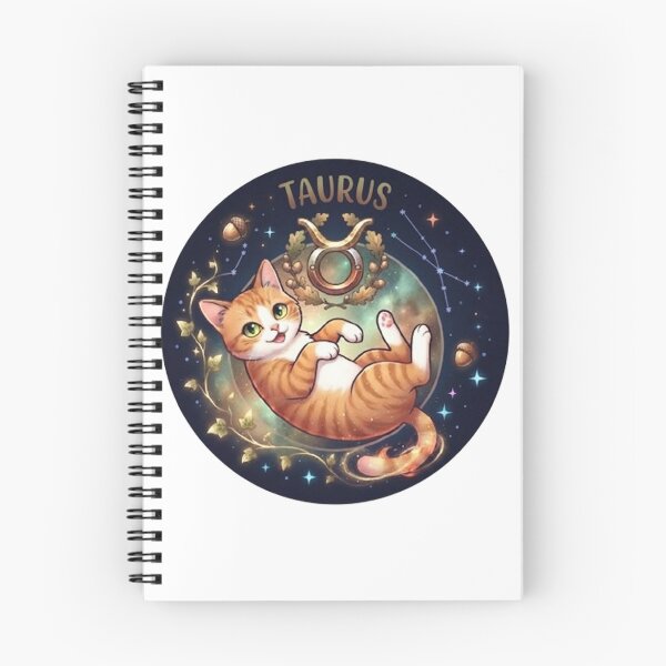 Item preview, Taurus Cute Orange Cat Zodiac Astrology Cosmic designed and sold by PetalsPaws.