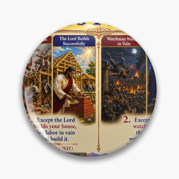 Item preview, Except the Lord Builds and Watches designed and sold by New Wave Artworks & Odds &Ends.