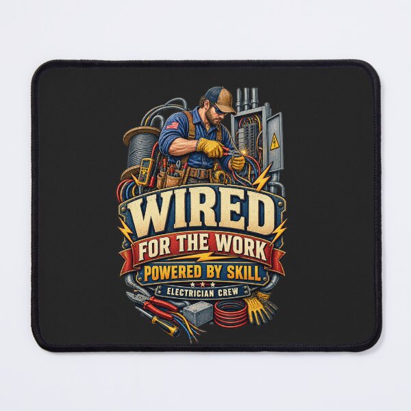 Item preview, Wired for the Work Electrician Crew designed and sold by AdicretorDesign.