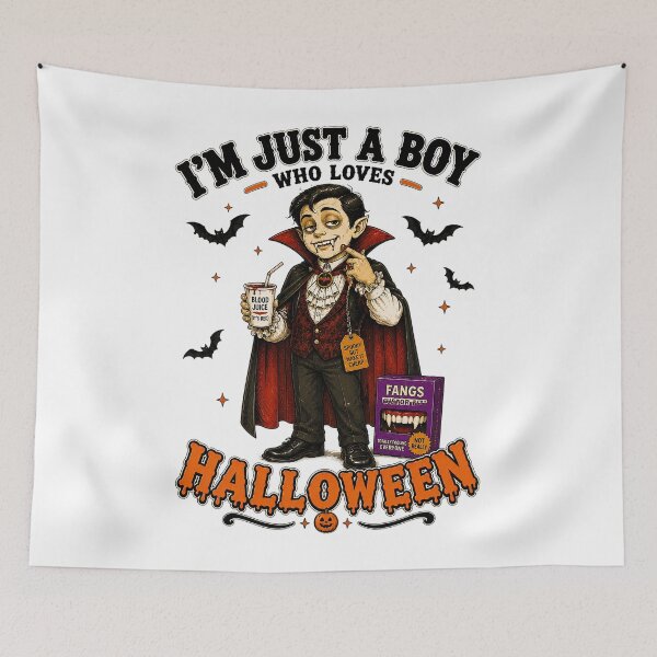 Item preview, ⭐ CRYPT OR TREAT COLLECTION - VAMPIRE IN TACKY VAMPIRE COSTUME - BOY designed and sold by WheelieGdArt.