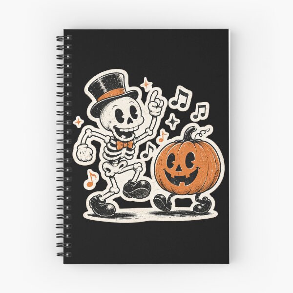 Item preview, Dancing Skeleton and Pumpkin Vintage 1930s Cartoon Halloween designed and sold by LOL-N-LIFESTYLE.