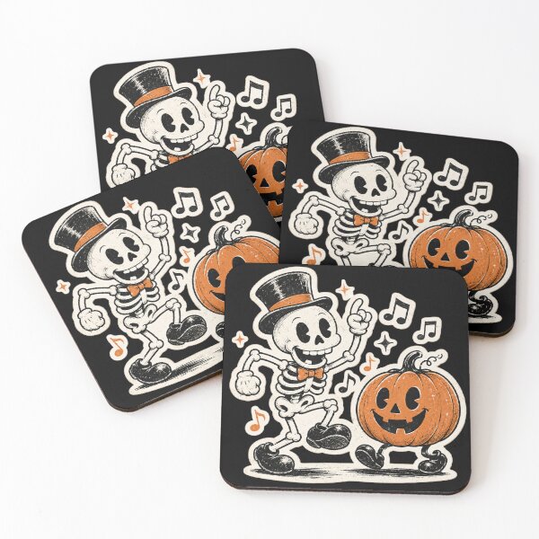 Item preview, Dancing Skeleton and Pumpkin Vintage 1930s Cartoon Halloween designed and sold by LOL-N-LIFESTYLE.