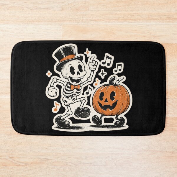Item preview, Dancing Skeleton and Pumpkin Vintage 1930s Cartoon Halloween designed and sold by LOL-N-LIFESTYLE.