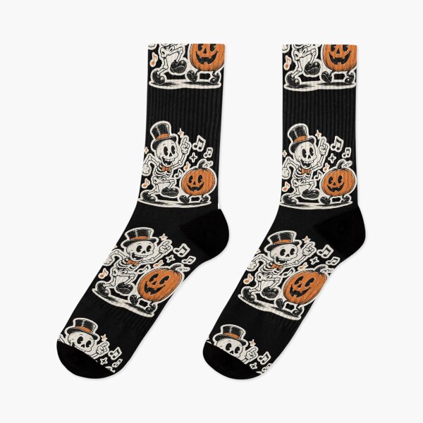 Item preview, Dancing Skeleton and Pumpkin Vintage 1930s Cartoon Halloween designed and sold by LOL-N-LIFESTYLE.