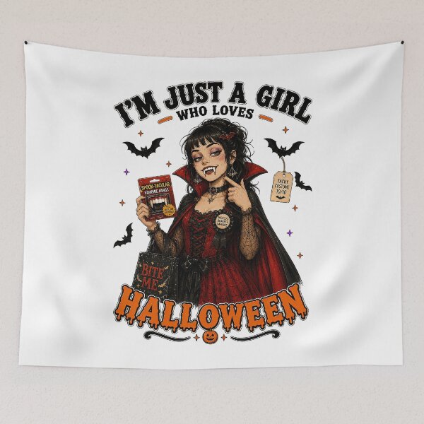 Item preview, ⭐ CRYPT OR TREAT COLLECTION - VAMPIRE IN TACKY VAMPIRE COSTUME - GIRL designed and sold by WheelieGdArt.