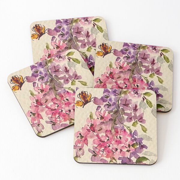 Item preview, Vintage Watercolor Bloom & Butterfly designed and sold by Vintage-Lady65.