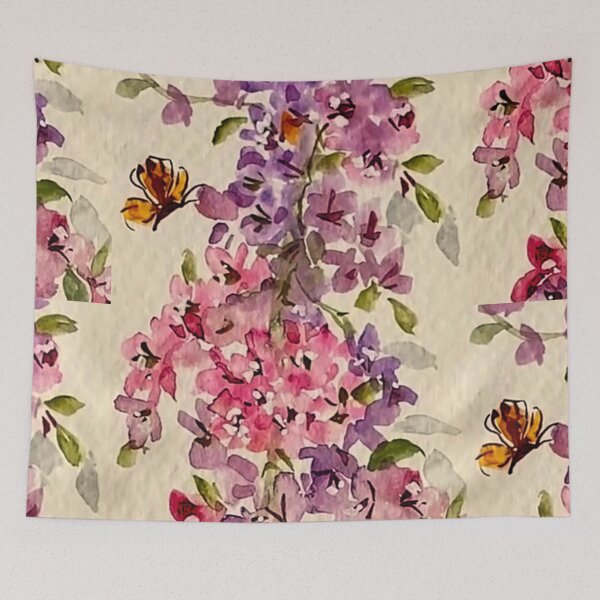 Item preview, Vintage Watercolor Bloom & Butterfly designed and sold by Vintage-Lady65.