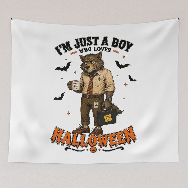 Item preview, ⭐ CRYPT OR TREAT COLLECTION - WEREWOLF IN HUMAN COSTUME - BOY designed and sold by WheelieGdArt.