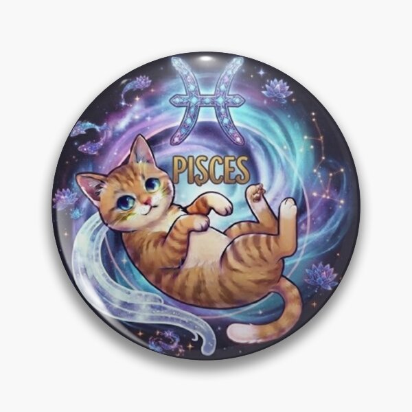 Item preview, Pisces Cute Orange Cat Zodiac Astrology Cosmic designed and sold by PetalsPaws.