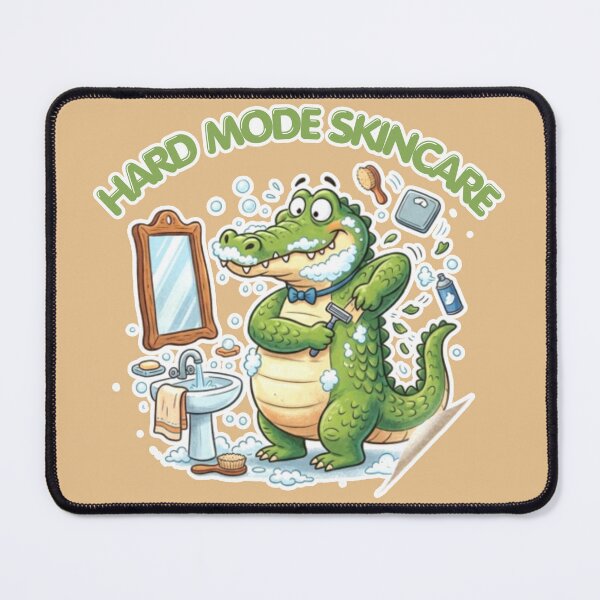Item preview, Hard Mode Skincare Funny Alligator Beauty Routine designed and sold by DNBY.