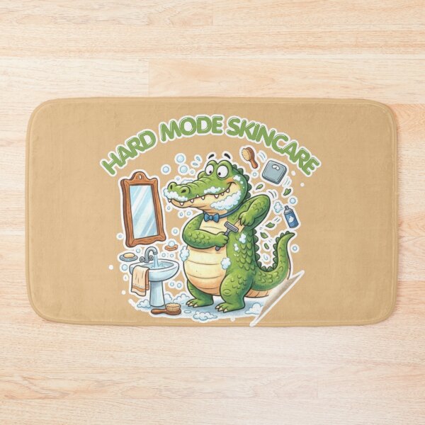 Item preview, Hard Mode Skincare Funny Alligator Beauty Routine designed and sold by DNBY.