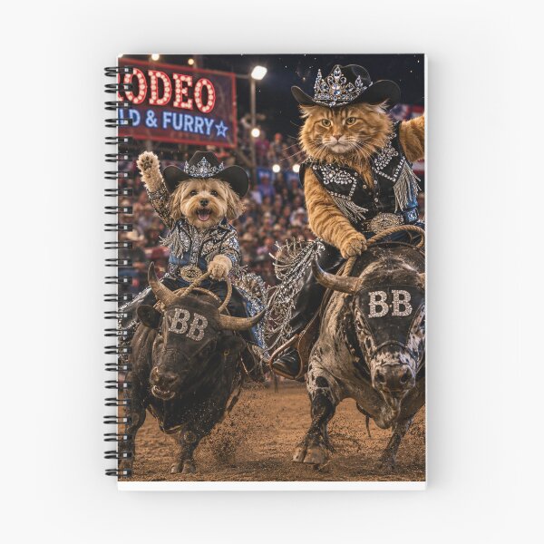 Item preview, Wild and Furry Rodeo Cat and Dog Bull Riding Champions designed and sold by Extremeallie.