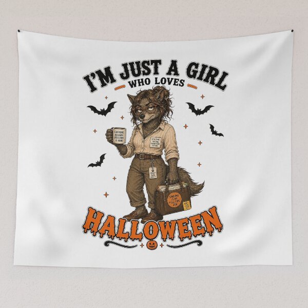 Item preview, ⭐ CRYPT OR TREAT COLLECTION - WEREWOLF IN HUMAN COSTUME - GIRL designed and sold by WheelieGdArt.