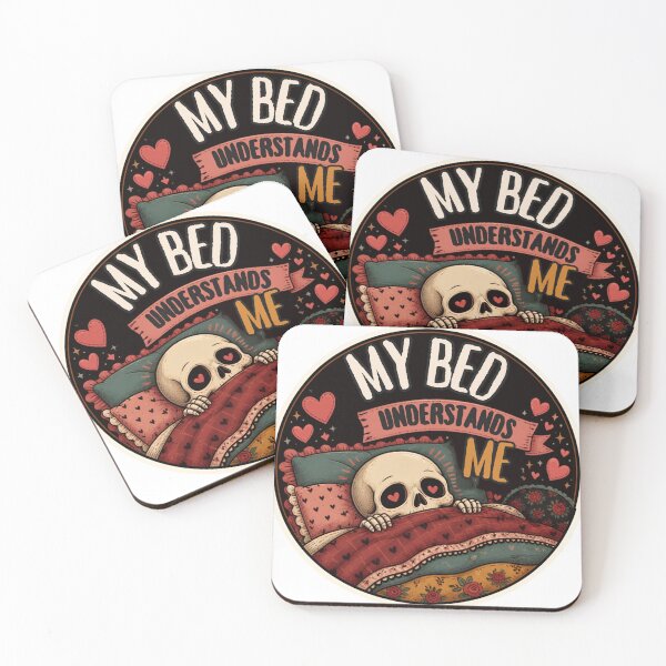 Item preview, My Bed Understands Me – Funny Cute Skeleton Relatable Humor designed and sold by Rood Art Studio.