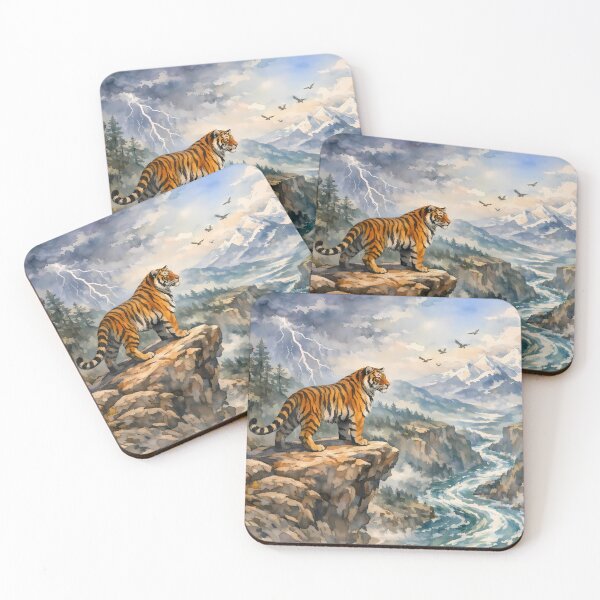 Item preview, Tiger Overlooking a Mountain Valley designed and sold by cuprum.