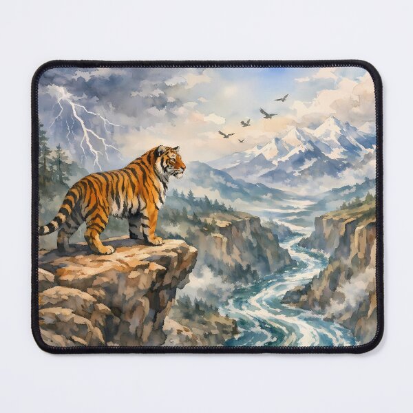 Item preview, Tiger Overlooking a Mountain Valley designed and sold by cuprum.