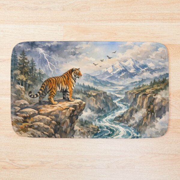 Item preview, Tiger Overlooking a Mountain Valley designed and sold by cuprum.