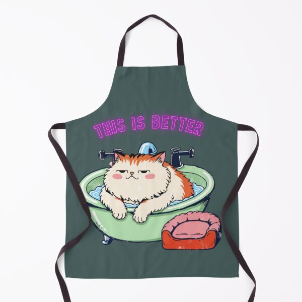 Item preview, This Is Better – Funny Cat in Bathtub with Ignored Cat Bed designed and sold by Mousy17.
