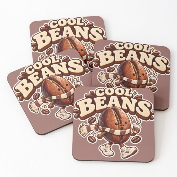 Item preview, Cool Beans Coffee Sticker – Cute Retro Coffee Bean Illustration – Gift for Coffee Lovers designed and sold by Infinite Images.