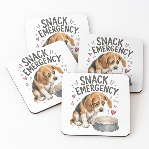 Item preview, Snack Emergency – Funny Hungry Beagle Dog designed and sold by TheFrogPunk.
