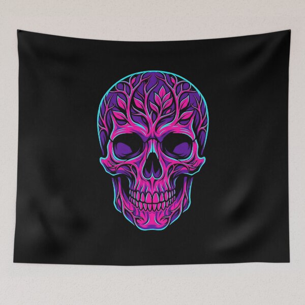 Item preview, Neon Botanical Skull Anatomy designed and sold by MarCinu Art.