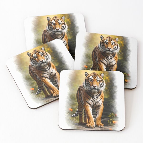 Item preview, Tiger in Lush Jungle Setting designed and sold by cuprum.