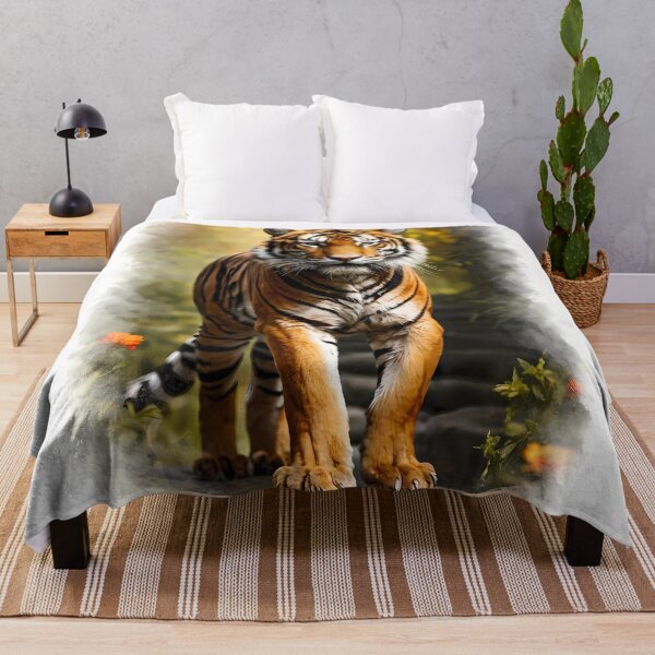 Item preview, Tiger in Lush Jungle Setting designed and sold by cuprum.