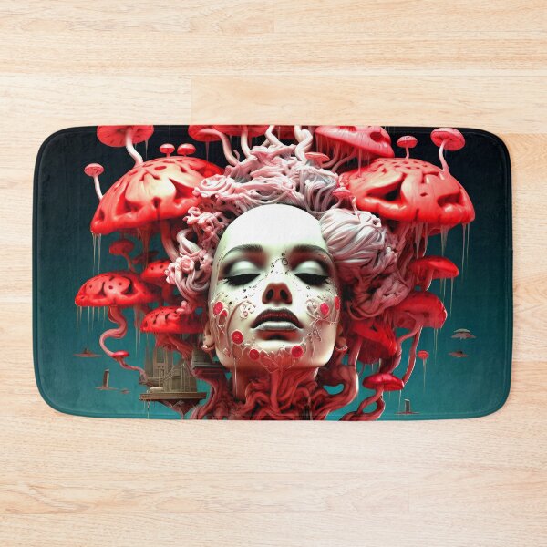 Item preview, Science Fiction Female Wrapped In Red Psychedelic Mushrooms designed and sold by DEC02.