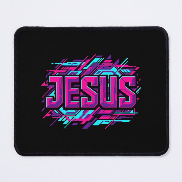 Item preview, Cyberpunk Jesus Neon Glitch designed and sold by MarCinu Art.